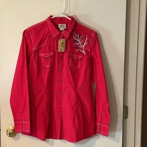 Ariat Pink Western Shirt with Embellishments